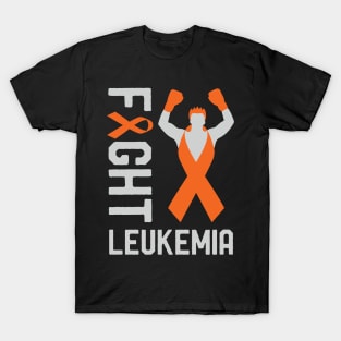 Fight Leukemia Cancer Awareness Day Ribbon Survivor Fighter T-Shirt